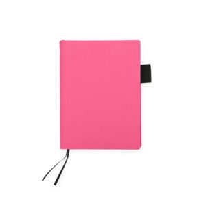 Caderno em Couro Sintético 11x1cm Personalizado Rosa Escuro | Personalizado com Logo | Personizi