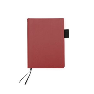 Caderno em Couro Sintético 11x1cm Personalizado Vermelho | Personalizado com Logo | Personizi