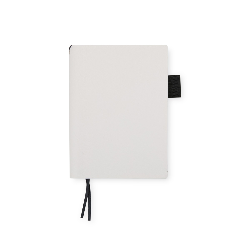 Caderno em Couro Sintético 11x1cm Personalizado Branco | Personalizado com Logo | Personizi
