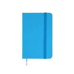 Caderneta Emborrachada S/ Pauta 14x9cm Personalizado Azul Claro | Personalizado com Logo | Personizi