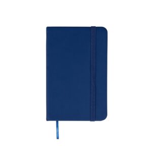 Caderneta Emborrachada S/ Pauta 14x9cm Personalizado Azul Escuro | Personalizado com Logo | Personizi