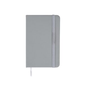 Caderneta Emborrachada S/ Pauta 14x9cm Personalizado Cinza | Personalizado com Logo | Personizi