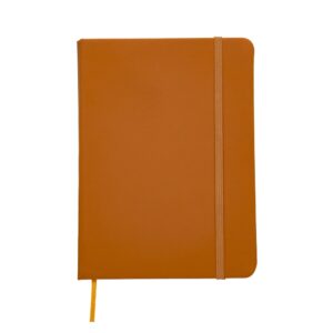 Caderneta Emborrachada 13x1cm Personalizado Laranja | Personalizado com Logo | Personizi