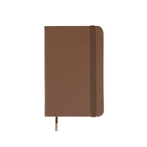 Caderneta Emborrachada S/ Pauta 14x9cm Personalizado Marrom | Personalizado com Logo | Personizi
