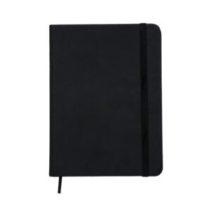 Caderneta Emborrachada 13x1cm Personalizado Preto | Personalizado com Logo | Personizi