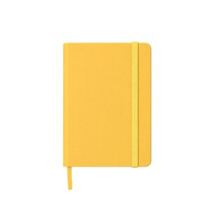 Caderneta Emborrachada sem Pauta 14x9cm Personalizado Amarelo | Personalizado com Logo | Personizi