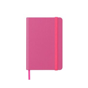 Caderneta Emborrachada sem Pauta 14x9cm Personalizado Rosa | Personalizado com Logo | Personizi