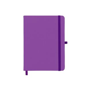 Caderneta Emborrachada com Porta Caneta 13x2cm Personalizada Roxo | Personalizado com Logo | Personizi