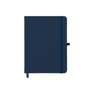Caderneta Emborrachada com Porta Caneta 13x2cm Personalizada Azul Marinho | Personalizado com Logo | Personizi