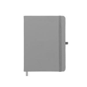 Caderneta Emborrachada com Porta Caneta 13x2cm Personalizada Cinza | Personalizado com Logo | Personizi