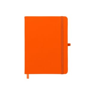 Caderneta Emborrachada com Porta Caneta 13x2cm Personalizada Laranja | Personalizado com Logo | Personizi