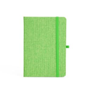 Caderneta em Linho com Porta Caneta 12x1cm Personalizada Verde | Personalizado com Logo | Personizi