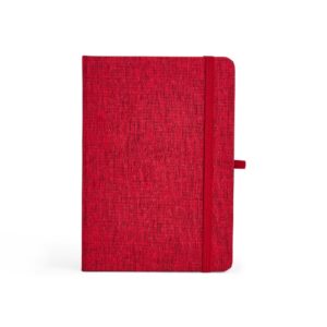 Caderneta em Linho com Porta Caneta 12x1cm Personalizada Vermelho | Personalizado com Logo | Personizi