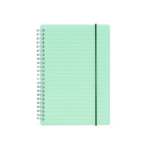Caderno com Capa Plástica 15x2cm Personalizado Azul | Personalizado com Logo | Personizi