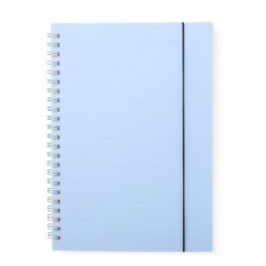 Caderno A5 Plástico 15x1cm Personalizado Azul | Personalizado com Logo | Personizi