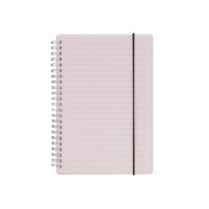 Caderno com Capa Plástica 15x2cm Personalizado Roxo | Personalizado com Logo | Personizi