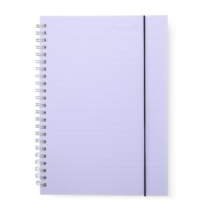 Caderno A5 Plástico 15x1cm Personalizado Roxo | Personalizado com Logo | Personizi