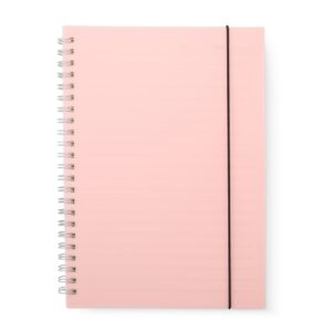 Caderno A5 Plástico 15x1cm Personalizado Rosa | Personalizado com Logo | Personizi