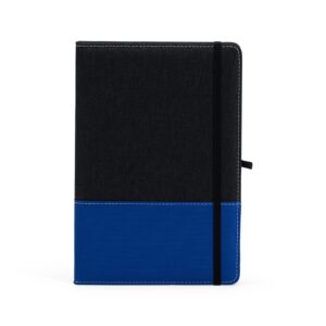 Caderno A5 Poliéster 14x2cm Personalizado Azul | Personalizado com Logo | Personizi