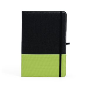 Caderno A5 Poliéster 14x2cm Personalizado Verde | Personalizado com Logo | Personizi