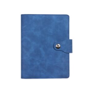 Caderno Fichário PU 23x19cm Personalizado Azul | Personalizado com Logo | Personizi