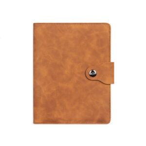 Caderno Fichário PU 23x19cm Personalizado Marrom | Personalizado com Logo | Personizi