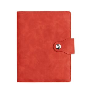 Caderno Fichário PU 23x19cm Personalizado Vermelho | Personalizado com Logo | Personizi
