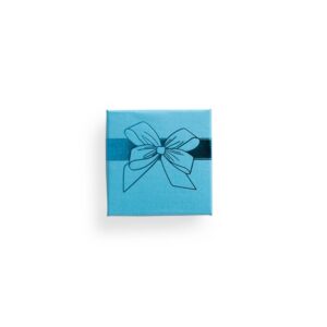Caixa para Presente 7x7cm Personalizado Azul Claro | Personalizado com Logo | Personizi