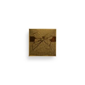 Caixa para Presente 7x7cm Personalizado Dourado | Personalizado com Logo | Personizi