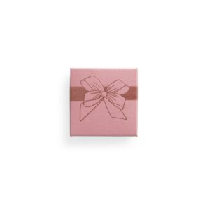 Caixa para Presente 7x7cm Personalizado Rosa | Personalizado com Logo | Personizi