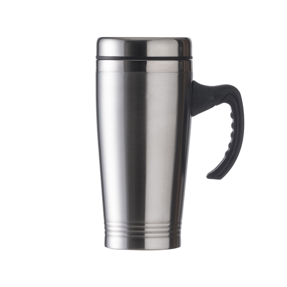 Caneca 450ml Inox c/ Tampa Personalizada Inox | Personalizado com Logo | Personizi