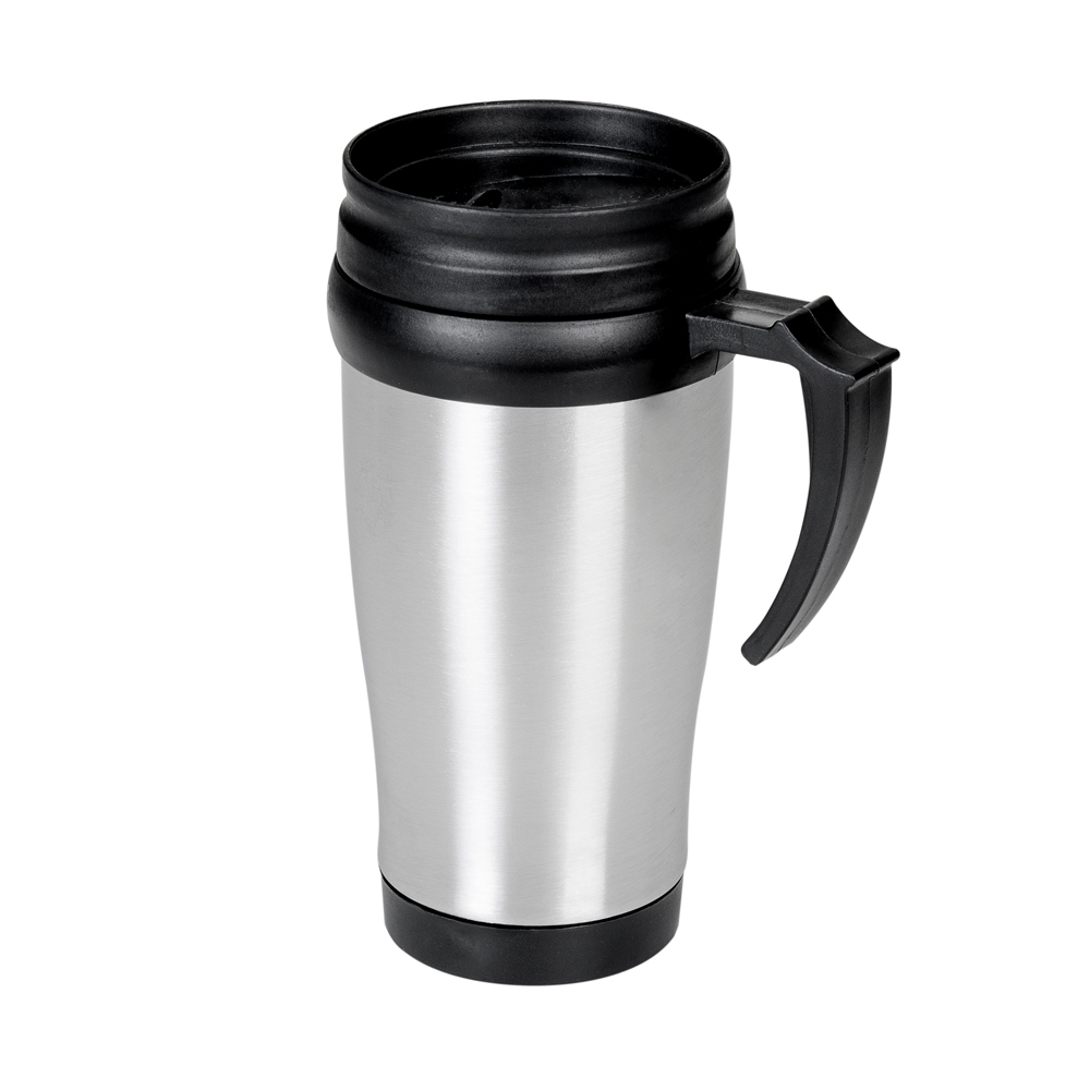 Caneca 400ml c/ Tampa Personalizada Inox | Personalizado com Logo | Personizi