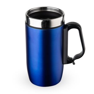 Caneca Inox Parede Dupla 250ml Personalizada Azul | Personalizado com Logo | Personizi
