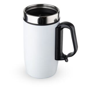 Caneca Inox Parede Dupla 250ml Personalizada Branco | Personalizado com Logo | Personizi