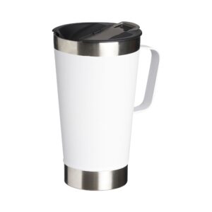 Caneca Térmica 500ml *Lisa c/ Abridor Personalizada Branco | Personalizado com Logo | Personizi