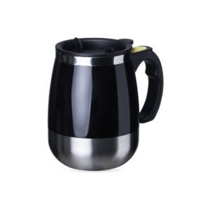 Caneca com Misturador 350ml Personalizada Preto | Personalizado com Logo | Personizi