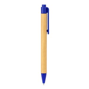 Caneta Ecológica Kraft 13x1cm Personalizada Azul | Personalizado com Logo | Personizi
