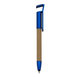 Caneta Ecológica Base p/ Celular Personalizada Azul | Personalizado com Logo | Personizi