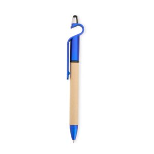 Caneta Ecológica Touch com Suporte Personalizada Azul | Personalizado com Logo | Personizi