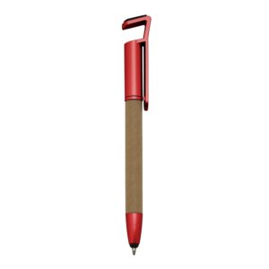 Caneta Ecológica Base p/ Celular Personalizada Vermelho | Personalizado com Logo | Personizi