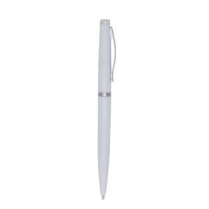 Caneta Plástica 13x3cm Personalizada Branco | Personalizado com Logo | Personizi