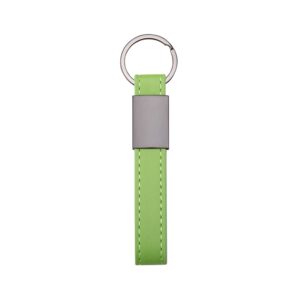 Chaveiro Metal com Couro Sintético Personalizado Verde | Personalizado com Logo | Personizi