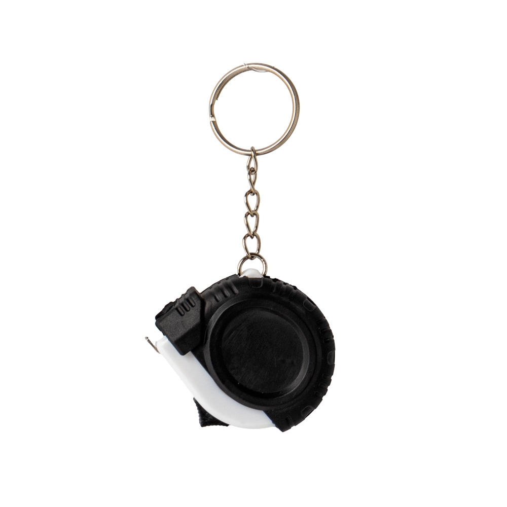 Chaveiro Trena Emborrachada de 1 Metro Personalizado Preto | Personalizado com Logo | Personizi