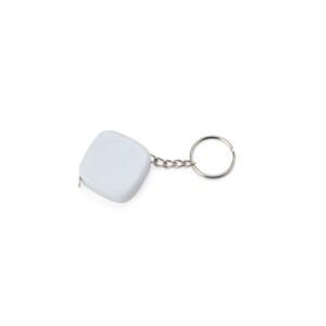 Chaveiro Trena Plástico 1M Personalizado Mod.2 Branco | Personalizado com Logo | Personizi