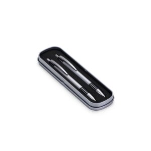 Conjunto Caneta e Lapiseira Metal Personalizada Mod.2 prata | Personalizado com Logo | Personizi