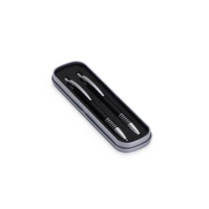 Conjunto Caneta e Lapiseira Metal Personalizada Mod.2 Preto | Personalizado com Logo | Personizi