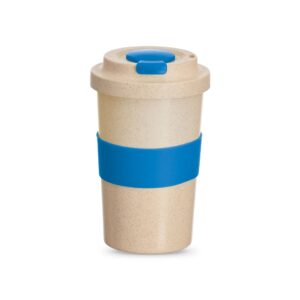 Copo Fibra de Bambu 450ml Personalizado Azul | Personalizado com Logo | Personizi