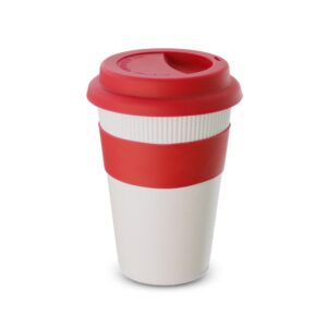 Copo Fibra de Bambu 450ml Personalizado Vermelho | Personalizado com Logo | Personizi