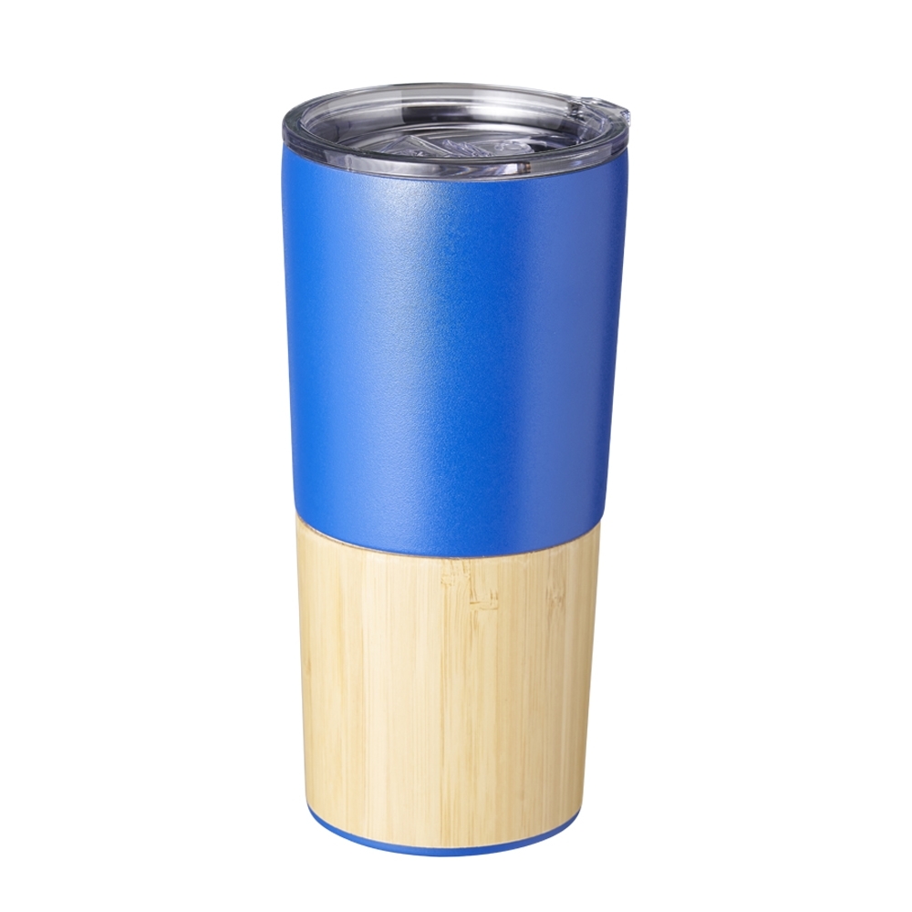 Copo Térmico Bambu 600ml Personalizado Azul | Personalizado com Logo | Personizi