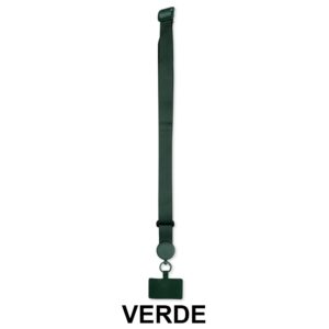 Cordão para Celular Poliéster 71x7cm Personalizado Verde | Personalizado com Logo | Personizi